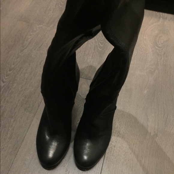 Brand new Sam Edelman black leather OTK boots size 6 - Picture 2 of 8